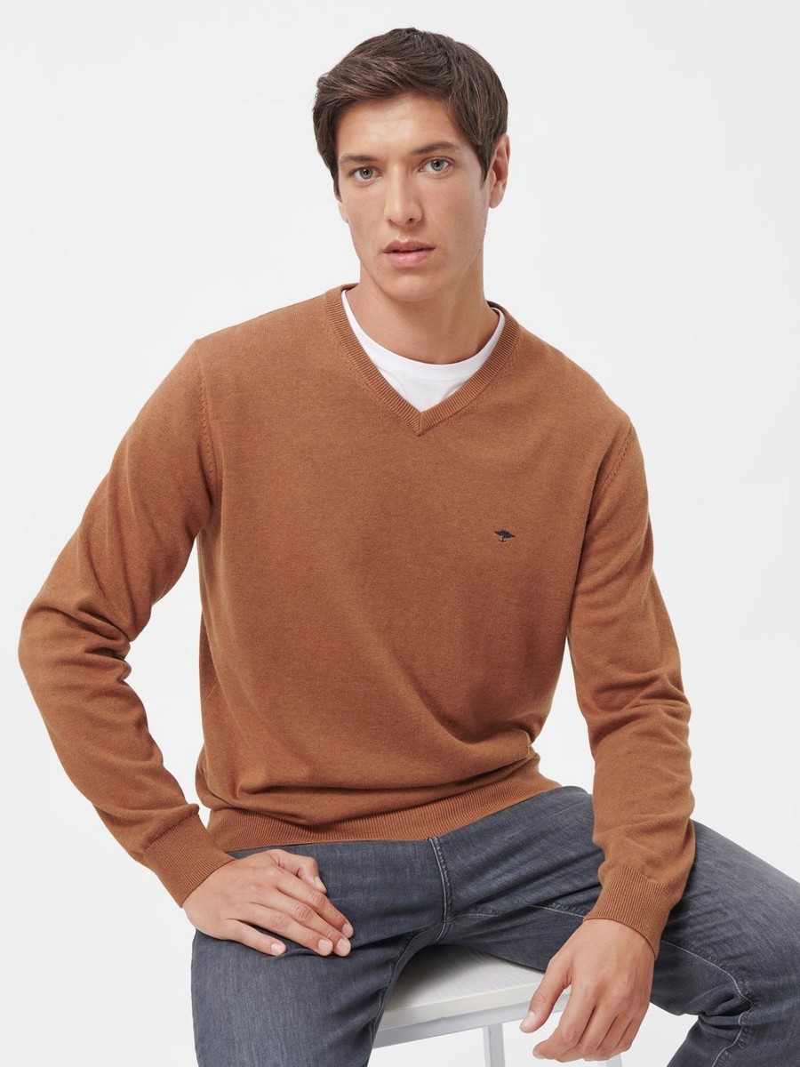 Mann Fynch Hatton | Fynch Hatton Der Pullover Mit V-Ausschnitt