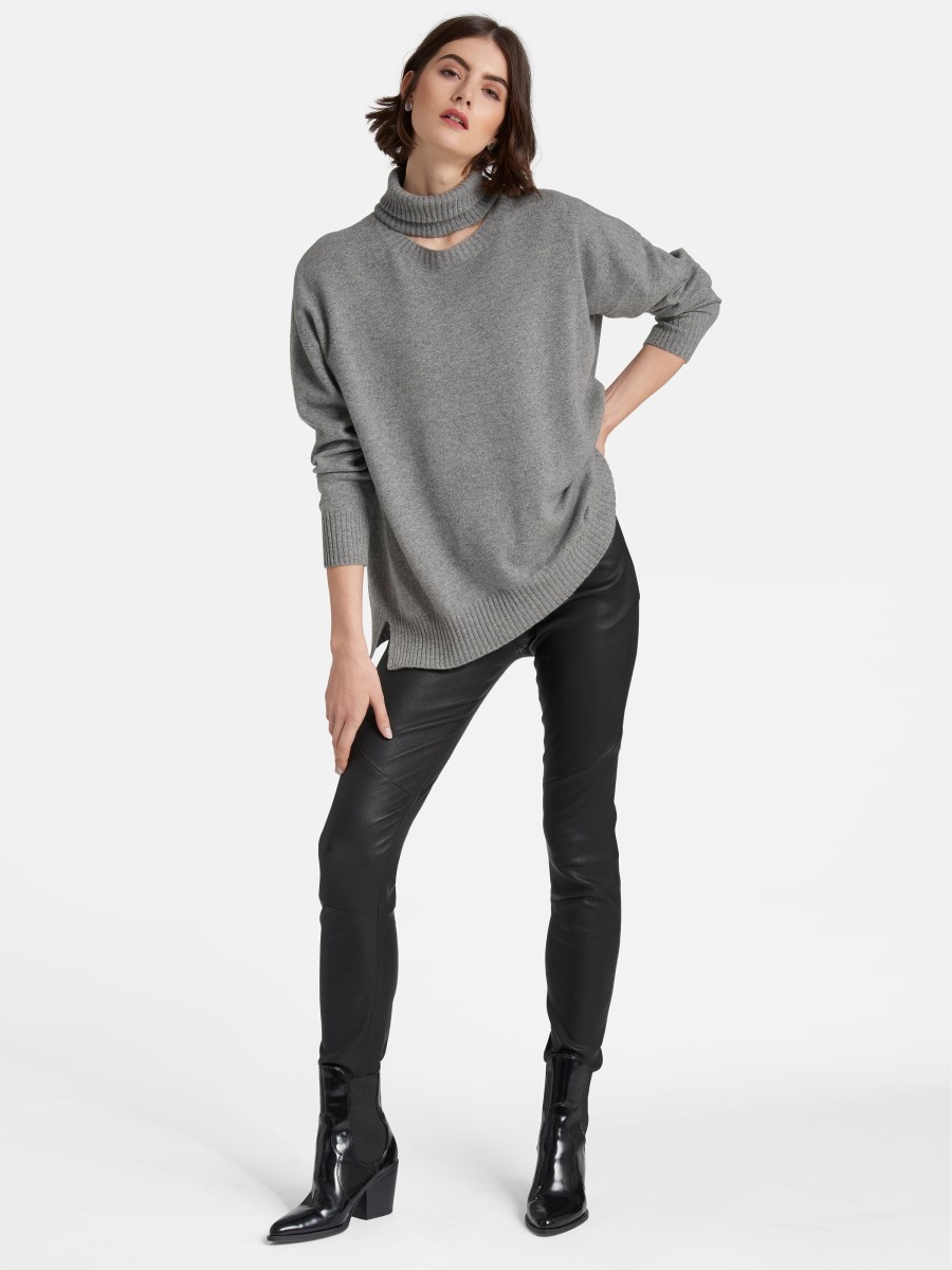 Frauen Peter Hahn Kaschmir | Peter Hahn Cashmere Der Pullover Aus 100 % Kaschmir Mit Kleinen Schlitzen